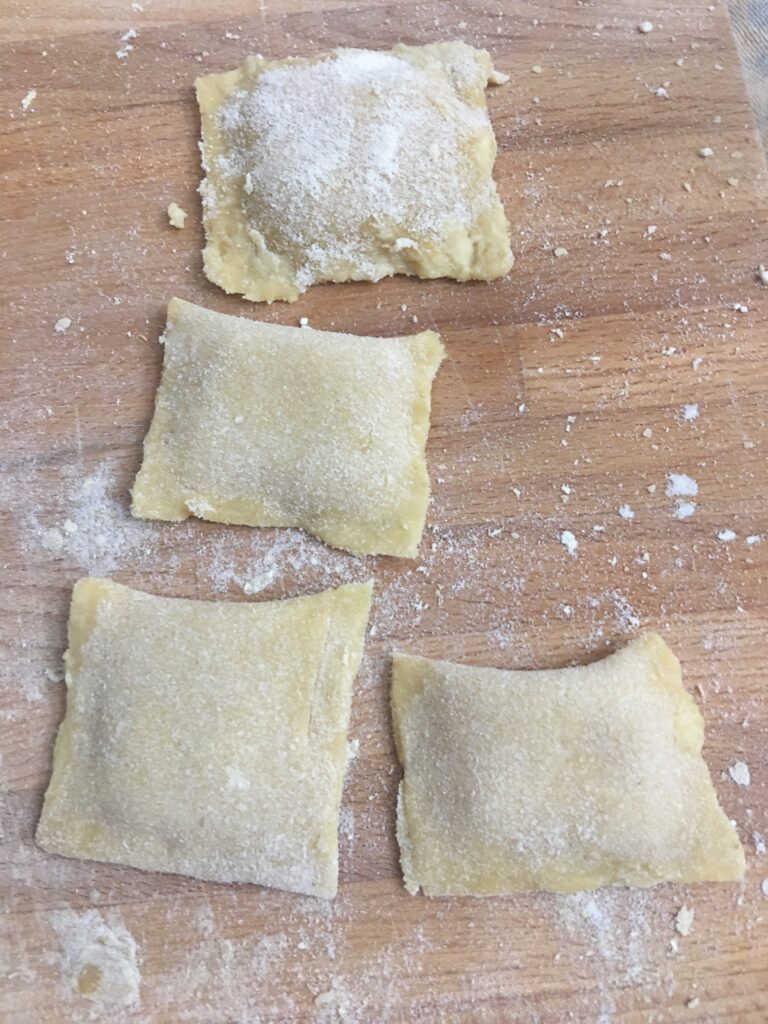 Ravioli Integrali ripieni di zucca e formaggio